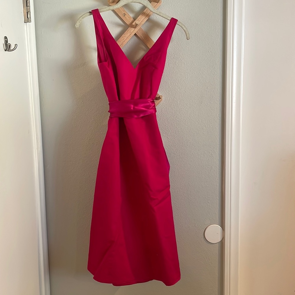 LIKE NEW worn once!  J.Crew dress.  100% cotton with removable satin tie / sash